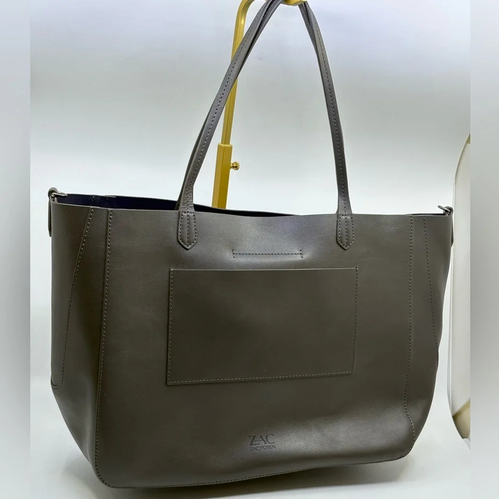 Zac Posen Eartha Folded tote handbag charcoal grey